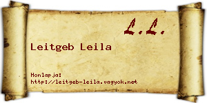 Leitgeb Leila névjegykártya